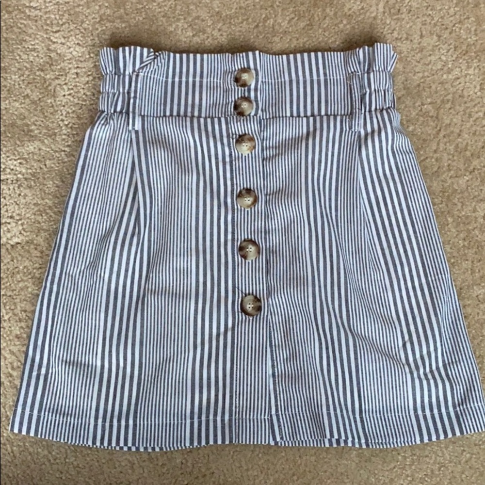 Striped high-waisted skirt